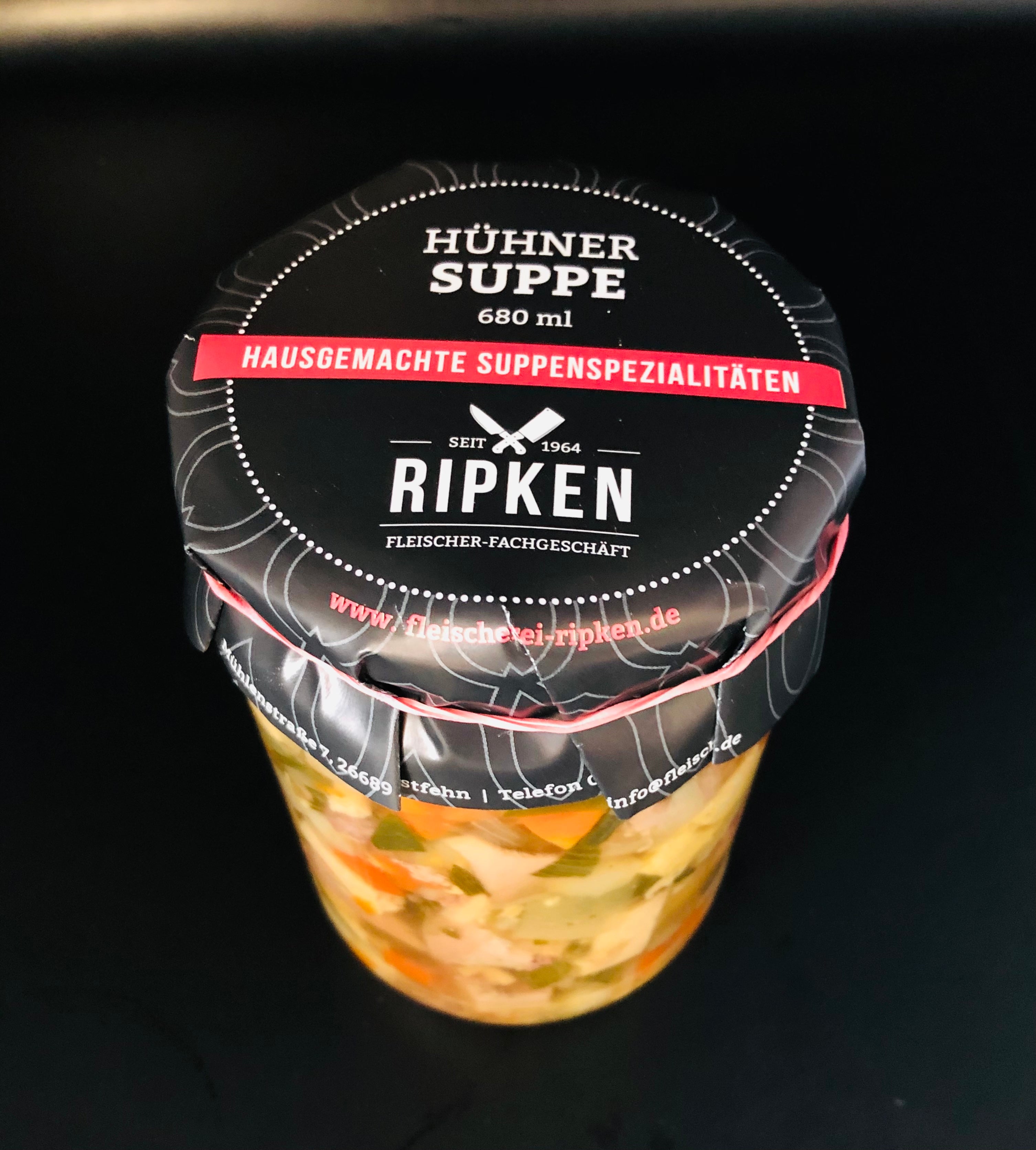 hühnerbrühe im glas aufbewahren Hausgemachte Hühnersuppe im Glas